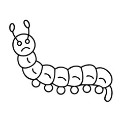 caterpillar icon, caterpillar line art - simple line art of caterpillar, perfect for caterpillar logos and icons