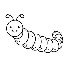 caterpillar icon, caterpillar line art - simple line art of caterpillar, perfect for caterpillar logos and icons