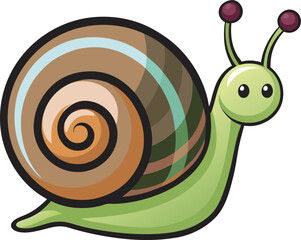 Snail vector art illustration file 