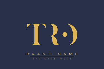 TRO abstract letter logo design. This logo is designed by three abstract letters.
