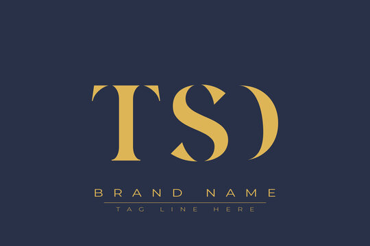 TSD abstract letter logo design. This logo is designed by three abstract letters.