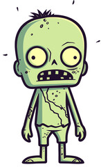 Zombie with Blood-Drenched Clothes PNG Horror Zombie with Exposed Teeth Vector