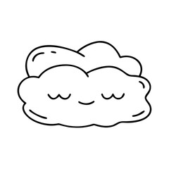 cloud pillow icon, cloud pillow line art - simple line art of cloud pillow, perfect for cloud pillow logos and icons
