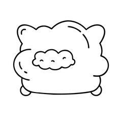 cloud pillow icon, cloud pillow line art - simple line art of cloud pillow, perfect for cloud pillow logos and icons