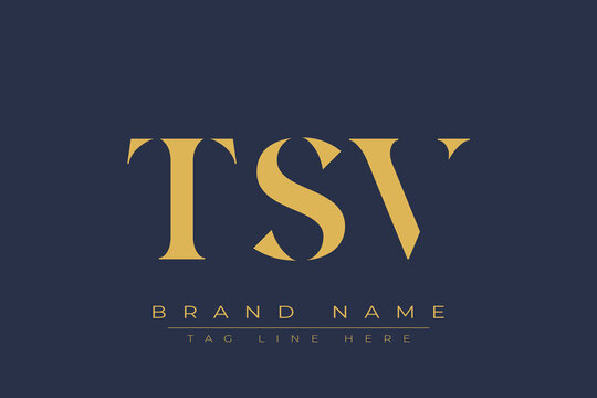 TSV abstract letter logo design. This logo is designed by three abstract letters.