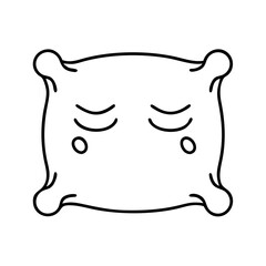 comforting pillow icon, comforting pillow line art - simple line art of comforting pillow, perfect for comforting pillow logos and icons