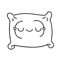 comforting pillow icon, comforting pillow line art - simple line art of comforting pillow, perfect for comforting pillow logos and icons