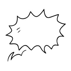 comic book speech bubble icon, comic book speech bubble line art - simple line art of comic book speech bubble, perfect for comic book speech bubble logos and icons