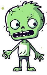 Zombie with Sunken Cheeks Walking Zombie with Limping Leg SVG