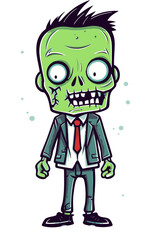 Walking Zombie with Limping Leg Undead Zombie with Decaying Skin PNG