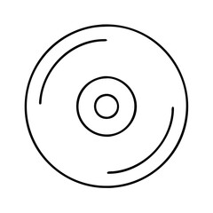 compact disc icon, compact disc line art - simple line art of compact disc, perfect for compact disc logos and icons