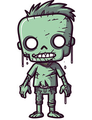 Undead Zombie with Rotting Hands Zombie with Cracked Skull SVG