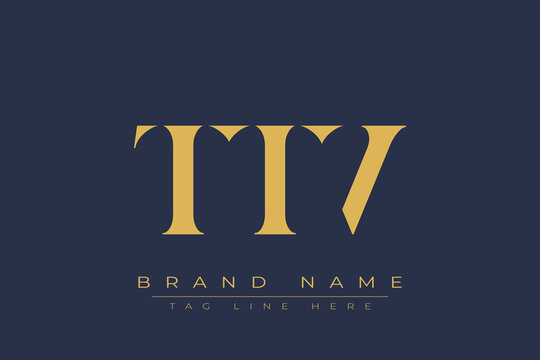 TTV abstract letter logo design. This logo is designed by three abstract letters.