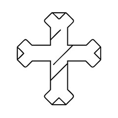 cross icon, cross line art - simple line art of cross, perfect for cross logos and icons