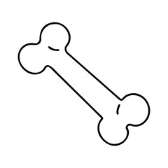 dog bone icon, dog bone line art - simple line art of dog bone, perfect for dog bone logos and icons