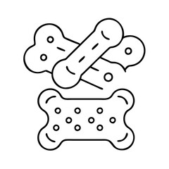 dog treats icon, dog treats line art - simple line art of dog treats, perfect for dog treats logos and icons