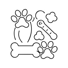 dog treats icon, dog treats line art - simple line art of dog treats, perfect for dog treats logos and icons