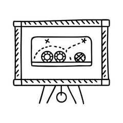 drive in movie screen icon, drive in movie screen line art - simple line art of drive in movie screen, perfect for drive in movie screen logos and icons
