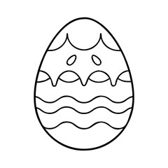 easter egg icon, easter egg line art - simple line art of easter egg, perfect for easter egg logos and icons
