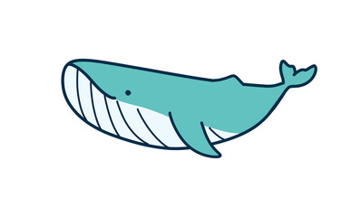 手描きのクジラのイラスト