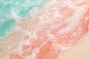 Fototapeta premium A pastel ombre of soapy bubbles in a calming bath.