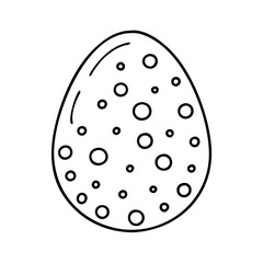 egg with polka dots icon, egg with polka dots line art - simple line art of egg with polka dots, perfect for egg with polka dots logos and icons