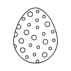 egg with polka dots icon, egg with polka dots line art - simple line art of egg with polka dots, perfect for egg with polka dots logos and icons