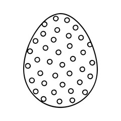 egg with polka dots icon, egg with polka dots line art - simple line art of egg with polka dots, perfect for egg with polka dots logos and icons