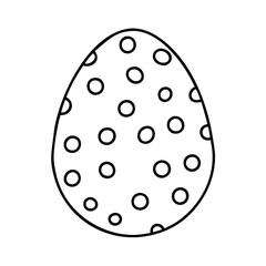 egg with polka dots icon, egg with polka dots line art - simple line art of egg with polka dots, perfect for egg with polka dots logos and icons