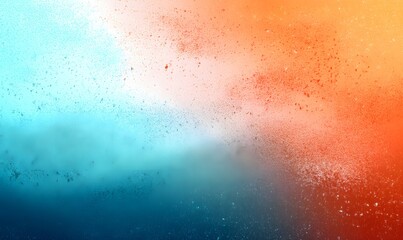 Abstract background with a blend of blue orange and white colors with a speckled texture effect