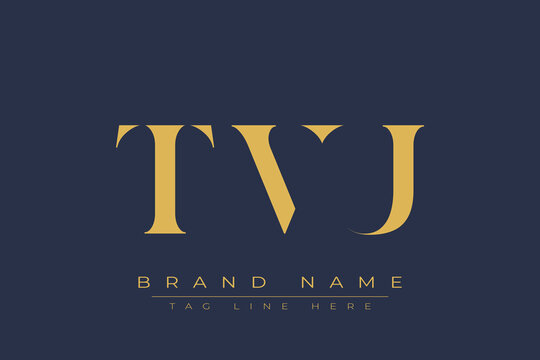 TVU abstract letter logo design. This logo is designed by three abstract letters.
