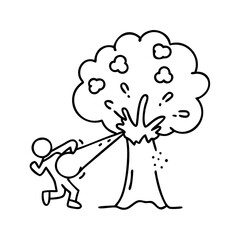 exploding gum icon, exploding gum line art - simple line art of exploding gum, perfect for exploding gum logos and icons