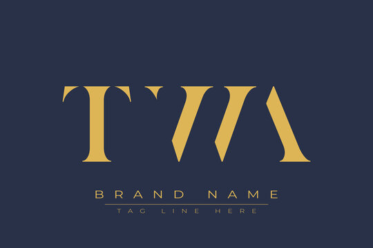 TWA abstract letter logo design. This logo is designed by three abstract letters.