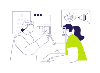 Laser vision correction surgery abstract concept vector illustration.