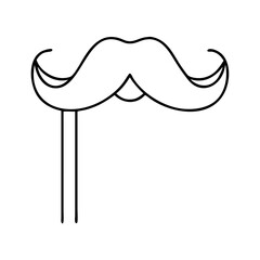 fake mustache icon, fake mustache line art - simple line art of fake mustache, perfect for fake mustache logos and icons