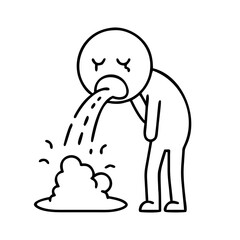 fake vomit icon, fake vomit line art - simple line art of fake vomit, perfect for fake vomit logos and icons