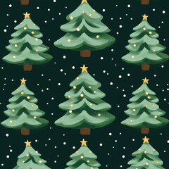 Obraz premium Christmas tree pattern, festive, winter