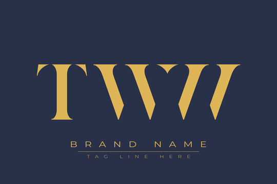 TWW abstract letter logo design. This logo is designed by three abstract letters.