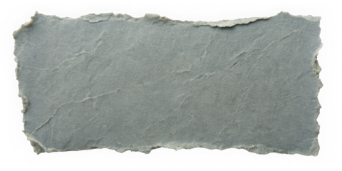 Textured gray paper with a torn edge, creating a vintage and rustic feel, perfect for crafting or artistic projects.