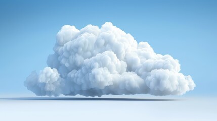 Cloud computing concept with digital clouds. 