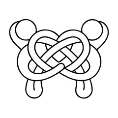 family unity knot icon, family unity knot line art - simple line art of family unity knot, perfect for family unity knot logos and icons