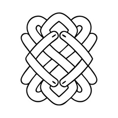 family unity knot icon, family unity knot line art - simple line art of family unity knot, perfect for family unity knot logos and icons