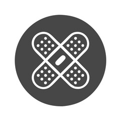 Band-Aid icon symbolizing medical care in a minimalist style  