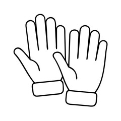 Obraz premium gardening gloves icon, gardening gloves line art - simple line art of gardening gloves, perfect for gardening gloves logos and icons