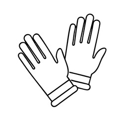 gardening gloves icon, gardening gloves line art - simple line art of gardening gloves, perfect for gardening gloves logos and icons