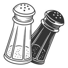 Salt and Pepper Shakers Vector Illustration for Kitchen and Dining Designs

