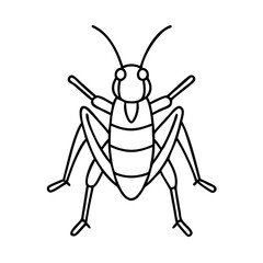 grasshopper icon, grasshopper line art - simple line art of grasshopper, perfect for grasshopper logos and icons