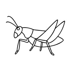 grasshopper icon, grasshopper line art - simple line art of grasshopper, perfect for grasshopper logos and icons