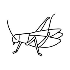 grasshopper icon, grasshopper line art - simple line art of grasshopper, perfect for grasshopper logos and icons