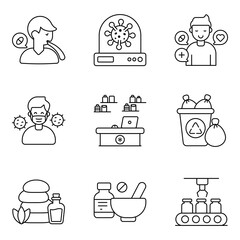 Set of Dentistry Line Icons 

